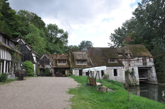 The old writers' colony at "Le Moulin d'Andé" in Normandy, as it looks today, with its mill pond.
